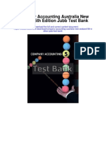 Company Accounting Australia New Zealand 5th Edition Jubb Test Bank