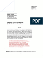 American National Standard Specification For Sound Level Meters