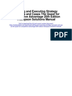 Crafting and Executing Strategy Concepts and Cases The Quest For Competitive Advantage 20th Edition Thompson Solutions Manual