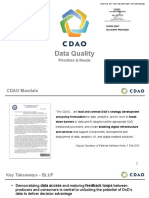 DoD CDAO Data Quality Priorities and Needs