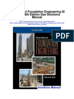 Principles of Foundation Engineering Si Edition 8th Edition Das Solutions Manual