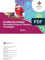 Planes de Estudio - Formación Superior Técnica y Tecnológica