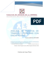 Analisis de Puestos de Trabajo y Personas Con Discapacidad