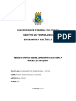 Resenha Crítica - Adam Smith