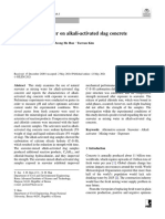 Influence of Seawater On Alkaliactivated Slag ConcreteMaterials and StructuresMateriaux Et Constructions