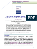 The Effects of Opportunism and Trust On Buyer-Supplier Relationship: Do Commitment Types Matter?