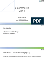 E-Commerce Unit II: Assistant Professor School of Management Studies