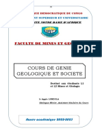 Cours de Genie Geologique Et Societe