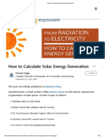 How To Calculate Solar Energy Generation