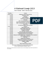 Schedule of Sankalpa Camp