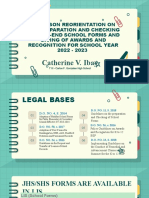 Updated Reorientation On School Forms 2023 JHS SHS SF9 SF10 SF5 SF6