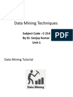 Data Mining Techniques Unit-1