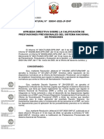 Directiva #001-2023-JF-ONP - Directiva Sobre Calificación de Prestaciones Previsionales Al SNP