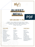 Wyl's Buffet Menu Update