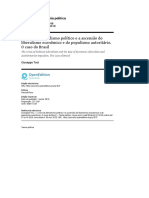 A Crise Do Liberalismo Político e A Ascensão Do Liberalismo Econômico e Do Populismo Autoritário. O Caso Do Brasil Comentado