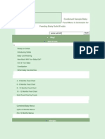 Combined Sample Baby Food Menu & Schedule For Feeding Baby Solid Foods