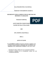 Trabajo Grupal - Alex Haro - David Vega - Regresion Lineal Simple - Regresion Lineal Simple - Probabilidad y Estadistica Basica - GR3