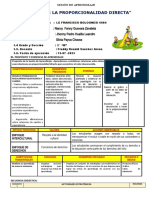 Sesión de Aprendizaje de Directamente Proporcional