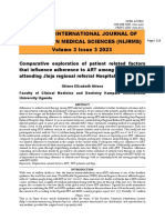 Comparative Exploration of Patient Related Factors That Influence Adherence To ART Among HIV Patients Attending Jinja Regional Referral Hospital.