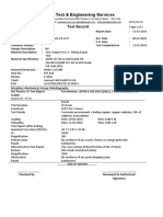 Quality Test & Engineering Services Test Record