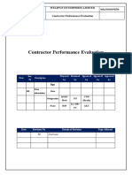 Contractor Performance Evaluation SOP & Format