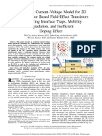 A Compact CurrentVoltage Model For 2D Semiconductor Based Field-Effect Transistors Considering Interface Traps Mobility Degradation and Inefficient Doping Effect