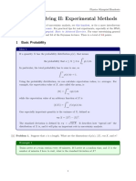 Problem Solving II: Experimental Methods: 1 Basic Probability