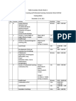 CLP and UDL Training Matrix