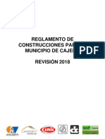 Reglamento de Construcciones para El Municipio de Cajeme (Oficial 2018)