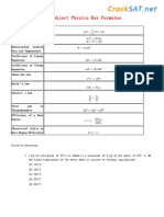 SAT Subject Physics Key Formulas