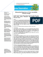 Ethnomedical Importance of Citrus Aurantifolia (Christm) Swingle