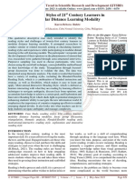 Reading Styles of 21st Century Learners in Modular Distance Learning Modality