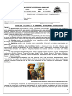 Liceu Atividade Avaliativa 4 4 Bimestre 16 A 19 de Novembro 7 Ano Hist Ria Bandeiras e Bandeirantes Professoresluciane Bica e Oazinguito Ferreira PDF