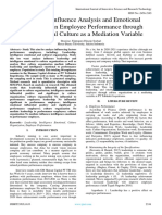 Leadership Influence Analysis and Emotional Intelligence On Employee Performance Through Organizational Culture As A Mediation Variable