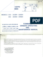 Alfa 233 236 333 336 Sewing Machine Instruction Manual