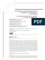 Procesamiento Cerebral Del Lenguaje Desde La Perspectiva de La Neurociencia y La Psicolingüística