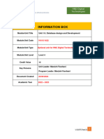 Unit 10 Database Design Development - HandBook