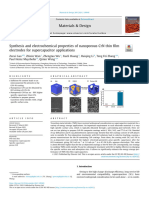 Synthesis and Electrochemical Properties of Nanoporous CRN Thin Film