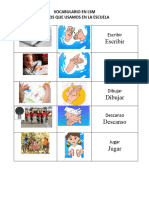 Vocabulario en LSM Verbos en La Escuela