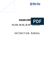 Clear-Com PIC-4704 MA-704 AX-704 Manual