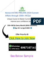 Current Affairs MCQs For UPSC CSE