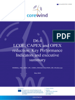 D6.4 Lcoe, Capex and Opex Reduction: Key Performance Indicators and Executive