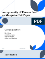 Acceptability of Pomelo Peel As Mosquito Coil Paper PPT Final Defense