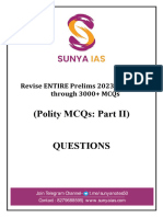 Part II - Revise Polity Through MCQs - Sunya IAS