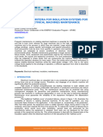 WEG Assessment Criteria For Insulation Systems For Rotating Electrical Machines Maintenance Technical Article English