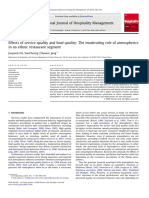 Effects of Service Quality and Food Quality The Moderating Role of Atmospherics