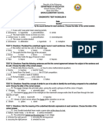 Pre Test - English 6