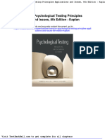 Test Bank For Psychological Testing Principles Applications and Issues 8th Edition Kaplan