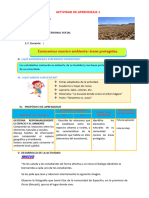 D1 A2 SESION PS. Conocemos Nuestro Ambiente Áreas Protegidas.