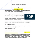 Las Estrategias Del Diablo para Vencernos